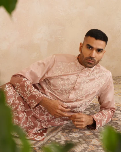 Gulnaar Ombre Pure Silk Kurta