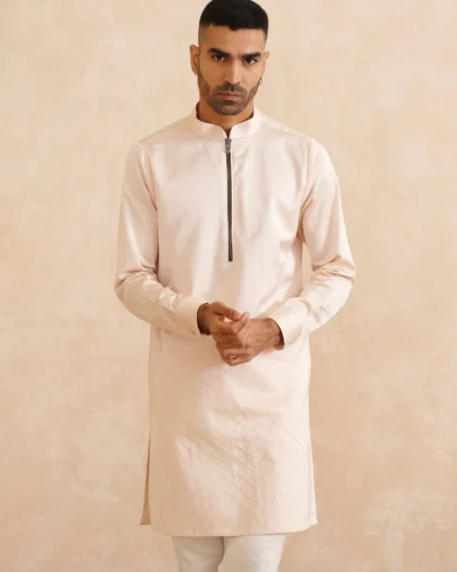 Zipper Zameen Pure Silk Kurta