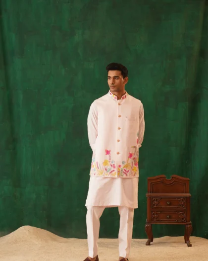 Baby Pink Nehru Jacket