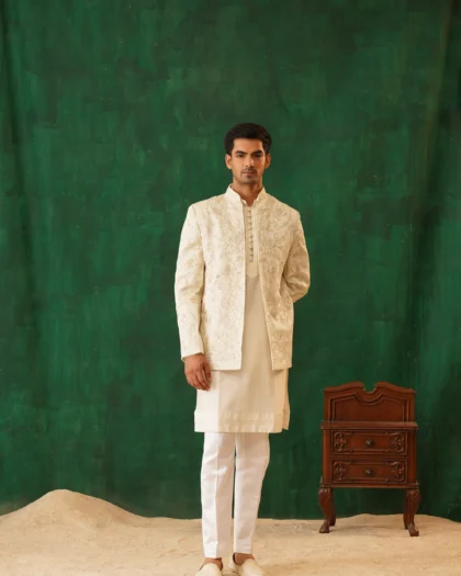Ivory Open Jodhpuri Ensemble