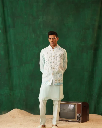 Sky Blue Nehru Jacket