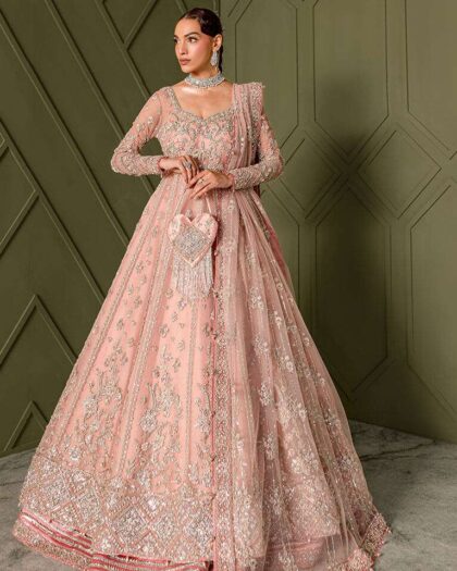 Blush Radiance Kalidaar Bridal Set
